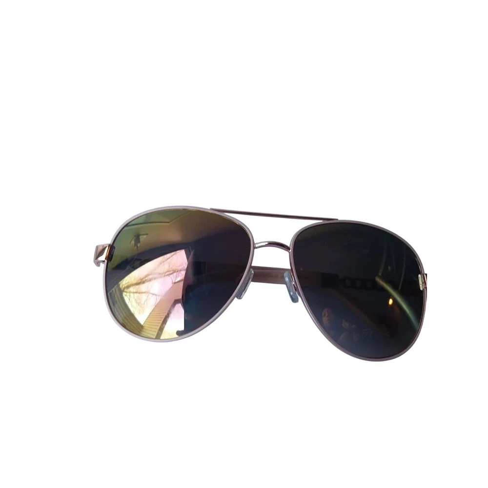 Jessica Simpson Rose Gold Aviator Sunglasses with Chain Detail Temples‎